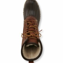 Ботинки лягушки мужские из мятой кожи с подкдадкой из овчины Men's Tumbled-Leather L.L.Bean Boots, 10 Shearling-lined-2