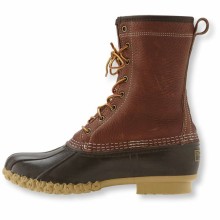 Ботинки лягушки мужские из мятой кожи с подкдадкой из овчины Men's Tumbled-Leather L.L.Bean Boots, 10 Shearling-lined-4