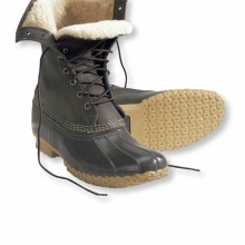 Ботинки лягушки мужские с подкладкой из овчины Men's Tumbled-Leather L.L.Bean Boots, 10 Shearling-lined-1