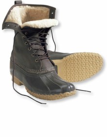 Ботинки лягушки мужские с подкладкой из овчины Men's Tumbled-Leather L.L.Bean Boots, 10 Shearling-lined-1
