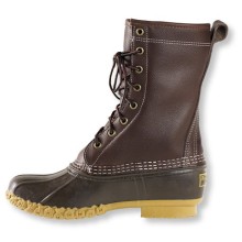 Ботинки лягушки мужские с подкладкой из овчины Men's Tumbled-Leather L.L.Bean Boots, 10 Shearling-lined-4