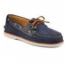 Мужские мокасины топсайдеры из нубука Sperry gold cup authentic original nubuck boat shoe-1