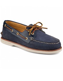 Мужские мокасины топсайдеры из нубука Sperry gold cup authentic original nubuck boat shoe-1