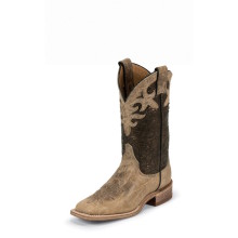 женские-ковбойские-сапоги-justin-womens-black-bent-rail-boots-usa-made-3