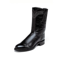 мужские-ковбойские-сапоги-justin-mens-black-smooth-ostrich-exotic-roper-boots-сделано-в-сша-1